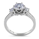 Sterling Silver 1.0 ct. CZ Engagement Ring