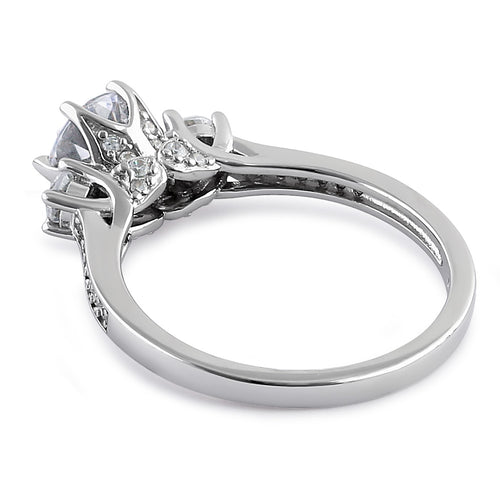 Sterling Silver 1.0 ct. CZ Engagement Ring