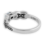 Sterling Silver Opal Marcasite Ring