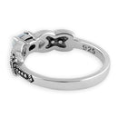 Sterling Silver Opal Marcasite Ring