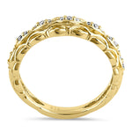 Sterling Silver Gold-Plated CZ Ring
