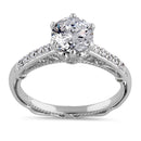 Sterling Silver Victorian Cathedral CZ Ring