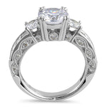 Sterling Silver 2.0 ct. CZ Engagement Ring