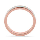 Sterling Silver Rose Gold Eternity Lab Opal Ring