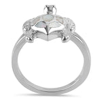 Sterling Silver Turtle Mother of Pearl Ring