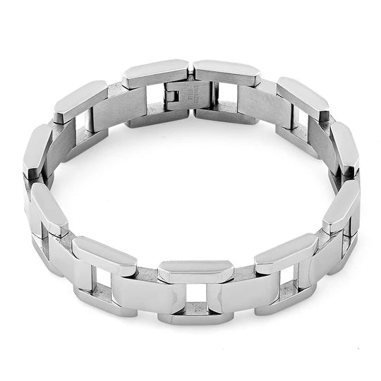 Stainless Steel Thick Link Bracelet