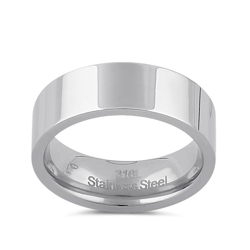 Stainless Steel Men's 7mm Wedding Band