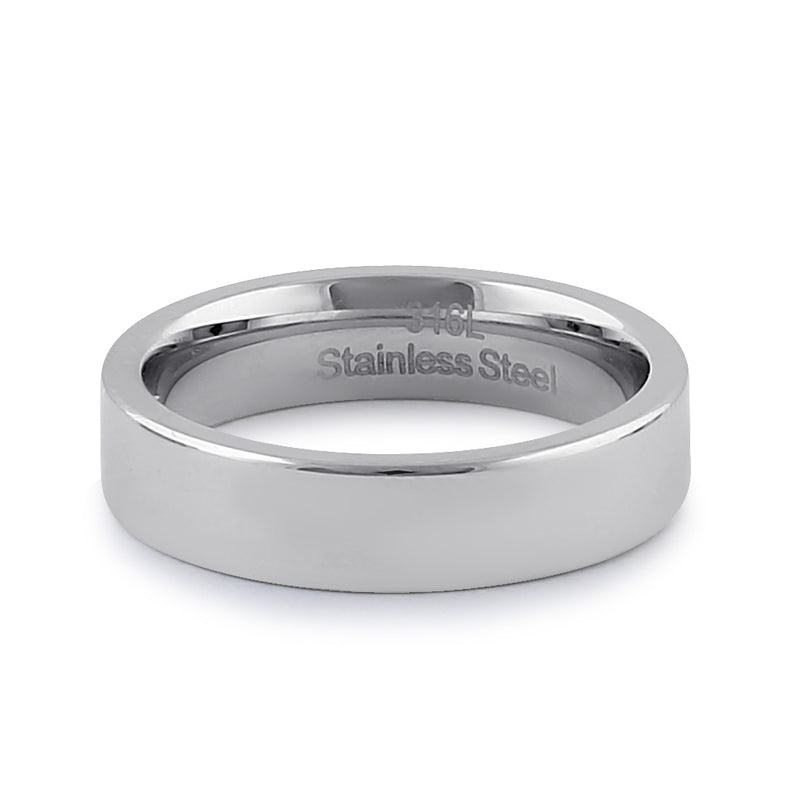 Stainless Steel Men's 5mm Wedding Band