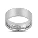 Stainless Steel Men's 8mm Mixed Brushed Wedding Band