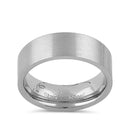 Stainless Steel Men's 7mm Brushed Wedding Band