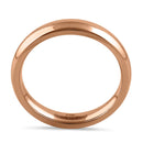 Stainless Steel 4mm Rose Gold High Polish Band Ring