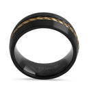 Black Titanium Braided Band Ring