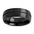 Black Zirconium 7mm Brushed Band Ring