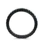 Black Rhodium Eternity Black CZ Ring
