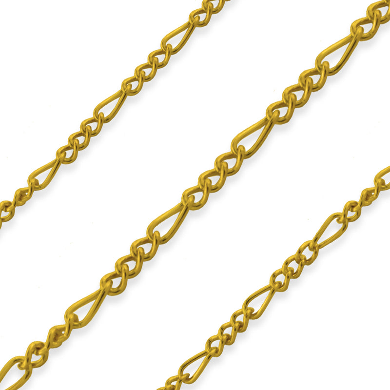 Gold Filled Figaro Chain 1.4mm (sold by the foot)
