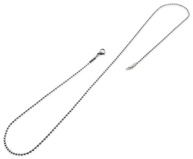Stainless Steel 30" Bead Chain Necklace 1.6 MM