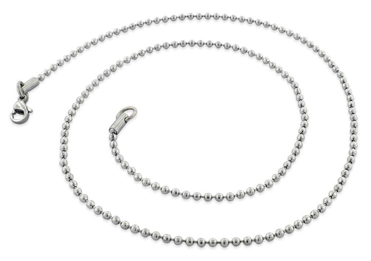 Stainless Steel 30" Bead Chain Necklace 2.0 MM