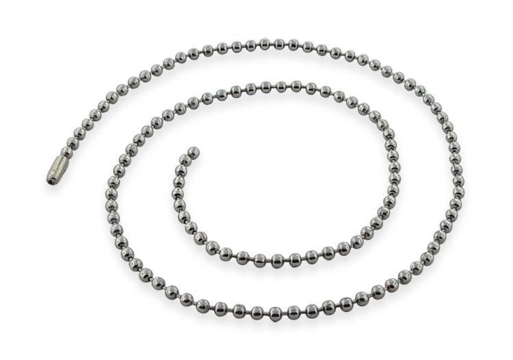 Stainless Steel 30" Dogtag Bead Chain Necklace 2.0mm