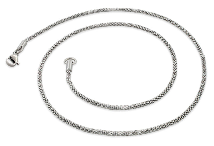 Stainless Steel 20" Snake Skin Mesh Chain Necklace 1.9 MM
