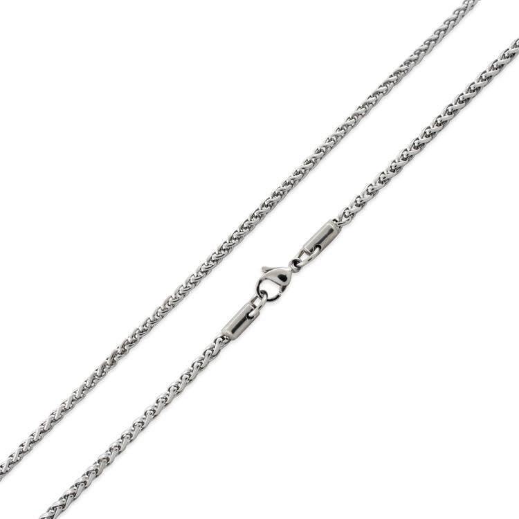 Stainless Steel 18" Spiga Chain Necklace 3.0 MM