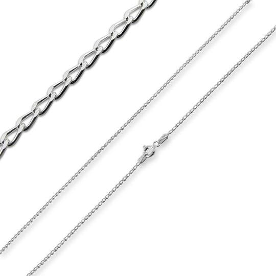 Sterling Silver Long Curb Chain 1.4mm