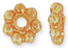 Sterling Silver Bali Style Flower Beads 5mm All Gold Plated - Pack of 4