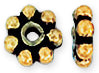 Sterling Silver Bali Style Flower Beads 5mm Gold Plated - Pack of 4