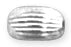 Sterling Silver Bead Corrugate Oval 3x5mm - PACK OF 10