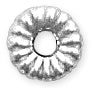 Sterling Silver Belly Roundel Corrugate 6mm - PACK OF 6