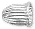 Sterling Silver Corrugated Bell Cap