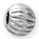 Sterling Silver Plain Beads Corrugated 3mm - PACK OF 12