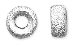 Sterling Silver Stardust Roundels 8mm - Pack of 2