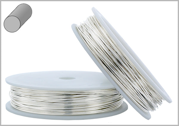 Sterling Silver 22 Gauge Dead Soft - Round Wire 0.64mm 1oz. approx. 30.4ft