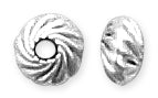 Sterling Silver Twisted Roundels 6mm - PACK OF 10