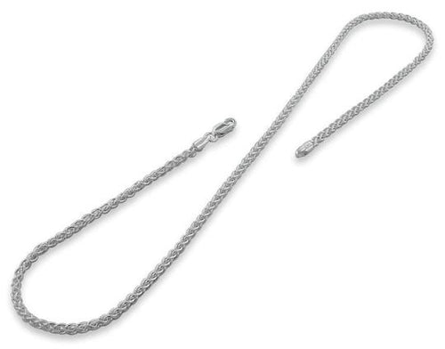 Sterling Silver Spiga Wheat Chain 2.5MM