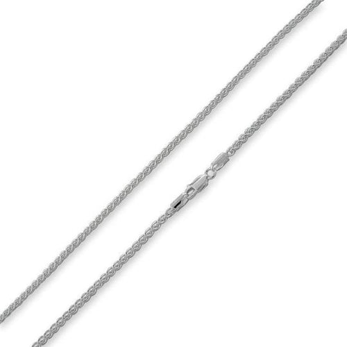 Sterling Silver Spiga Wheat Chain 2.5MM