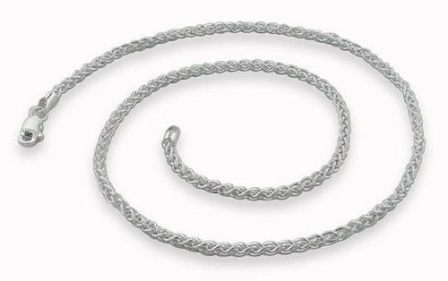Sterling Silver Spiga Wheat Chain 2.5MM