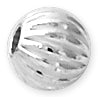 Sterling Silver Beads Corrugated 7mm - PACK OF 10