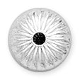 Sterling Silver Saucer Beads Corrugate 7mm - PACK OF 6