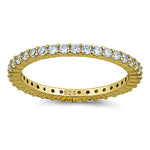 Gold Plated Sterling Silver Eternity CZ Ring