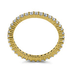 Gold Plated Sterling Silver Eternity CZ Ring