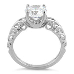 Sterling Silver 2.0 ct. CZ Swirl Ring