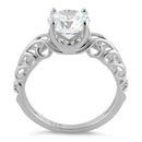 Sterling Silver 2.0 ct. CZ Swirl Ring