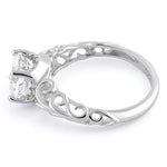 Sterling Silver 2.0 ct. CZ Swirl Ring