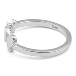 Sterling Silver Double Butterfly Adjustable Ring