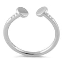 Sterling Silver End to End Nail Head Ring