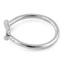 Sterling Silver End to End Nail Head Ring