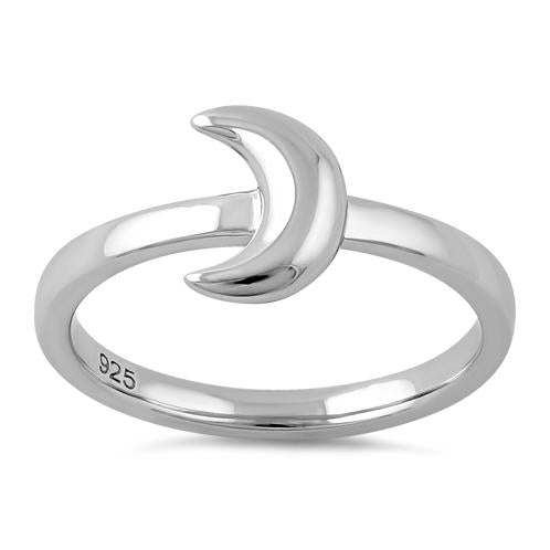 Sterling Silver Half Moon Ring