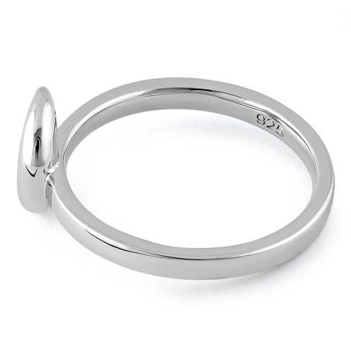 Sterling Silver Half Moon Ring