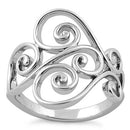 Sterling Silver Filigree Heart Ring